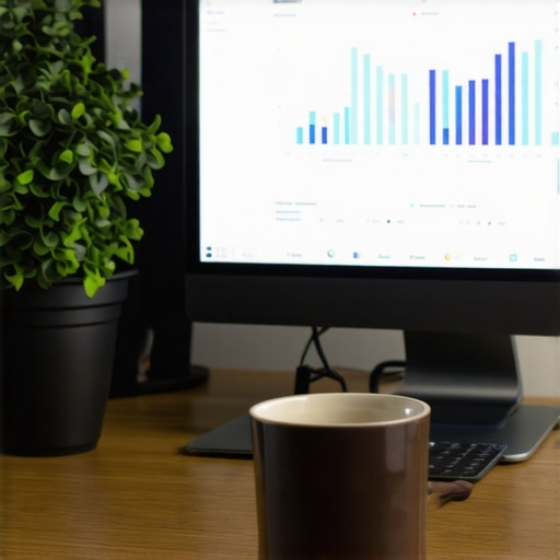 A modern workspace with SEO analytics for local business optimization