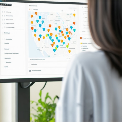 Person reviewing local SEO analytics on a laptop to improve maps conversion strategies.