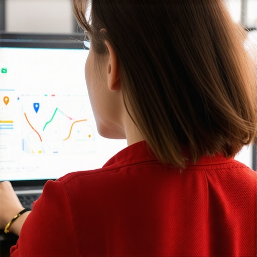 Expert analyzing local search trends and maps data for SEO optimization