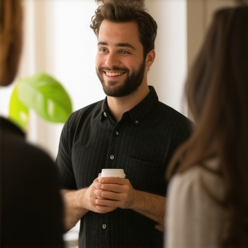 Engaging Local Business Event Business owner interacting with customers at a community event to boost local SEO