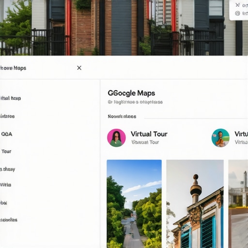 Google Maps dashboard highlighting Q&A and virtual tour features
