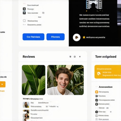 Optimized Google My Business Profile for Conversion Google My Business profile with reviews, photos, and call-to-action buttons highlighted.