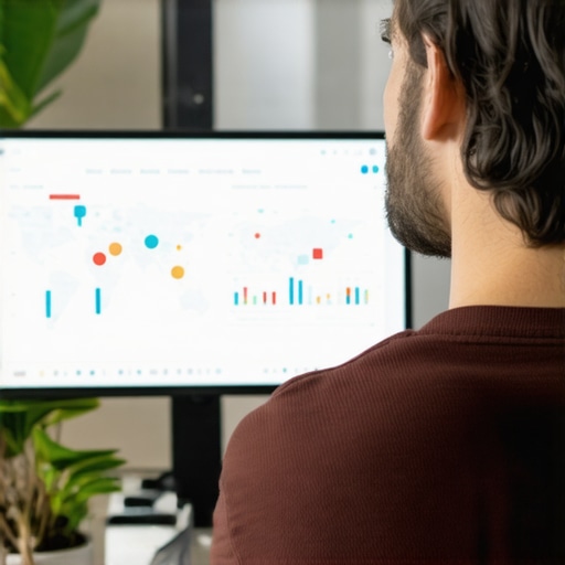 Business owner analyzing local SEO tactics and maps optimization