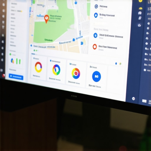 Computer screen showing Google Maps optimization dashboard
