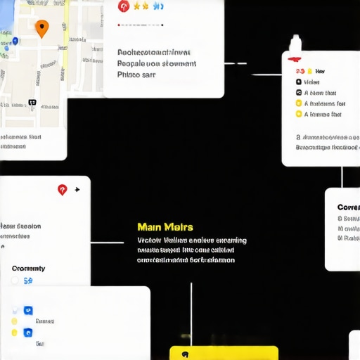 Infographic illustrating the process of converting Google Maps views into leads with key factors.