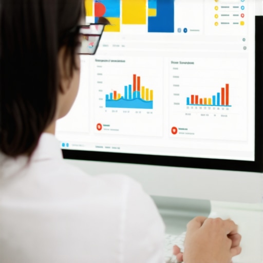 Person reviewing local SEO dashboards on a computer to ensure long-term map optimization