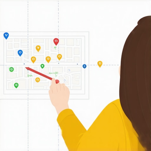 Illustration of a person analyzing Google Maps lead signals on a screen