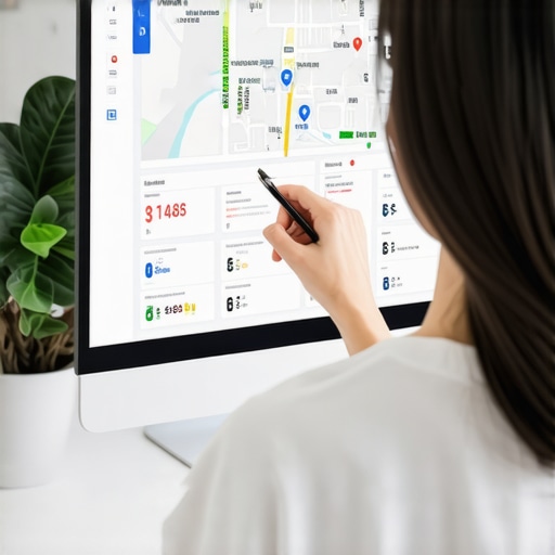 A person reviewing Google Maps analytics on a laptop to improve local SEO strategies.