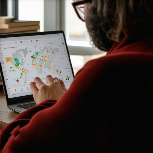 A person reviewing local SEO and map data on a laptop for lead qualification