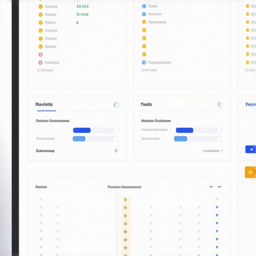 Digital workspace with analytics, mapping, and review management tools for local SEO marketing.