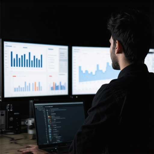 Monitoring Local SEO Analytics for Growth A person analyzing SEO data on electronic devices to maintain and scale local marketing efforts.